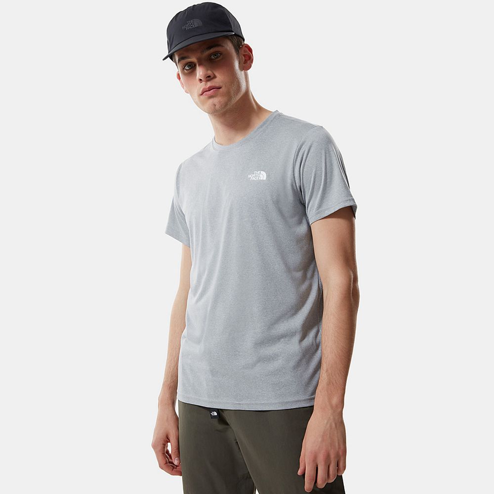 The North Face T-Shirts Mens Australia - The North Face Reaxion Amp Grey Running & Training (PSM-267